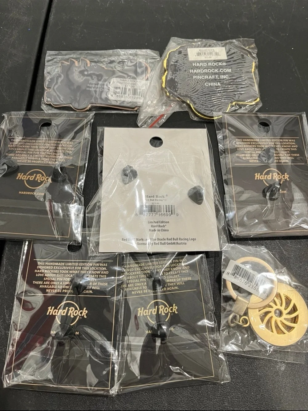 Hard Rock Cafe Pin Magnet Keychain Bundle of 8 New
